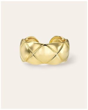Zoe Lev Quilted Ring - Metallic
