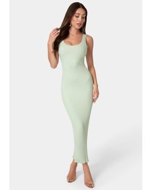 Bebe Crochet U-neck Maxi Dress - White