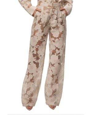 JLUXLABEL Organza Floral Pant - Natural