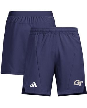adidas Georgia Tech Yellow Jackets Program Woven Training Shorts - Blue