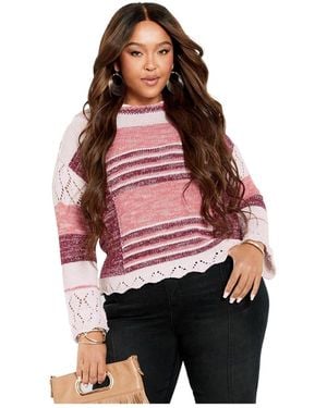 Avenue Plus Size Elissa Sweater - Red