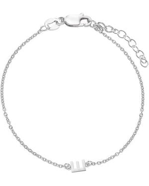 Oak & Luna Inez Initial Bracelet/anklet - White