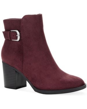 Style & Co. Harlemm Buckle Booties - Purple