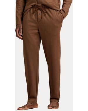 Polo Ralph Lauren Knit Herringbone Drawstring Pajama Pants - Brown