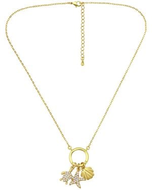 Macy's 14k Gold-plated Over Brass Circle Charm Holder - Metallic