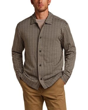 Vintage & Black Houndstooth Knit Long-sleeve Shirt - Brown