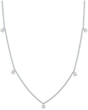 Forever Grown Diamonds Lab-grown Diamond 5 Drop Necklace (1/4 Ct. T.w. - Metallic