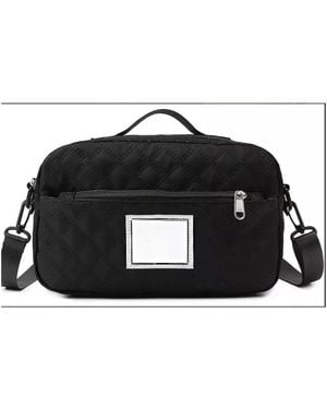 Batfox Three-dimensional Diamond Patterned Small Square Tote - Black