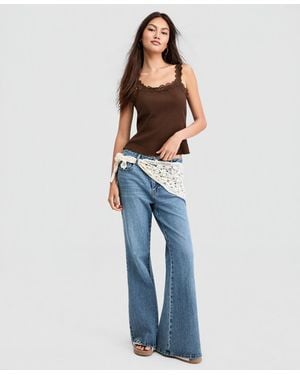 And Now This Petite Conan Loose-fit-flare Jeans - Blue