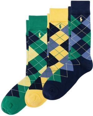 Polo Ralph Lauren 3-pack Argyle Dress Socks - Green