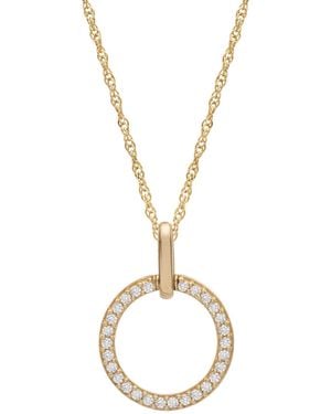 Macy's Diamond Circle Pendant Necklace (1/6 Ct. T.w. - Metallic