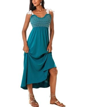 CUPSHE Vacation Drama Maxi Beach Dress - Blue