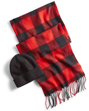 Club Room Beanie & Scarf Set - Red