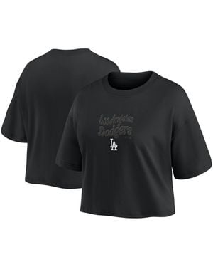 Fanatics Los Angeles Dodgers Out Wave Cropped Top - Black