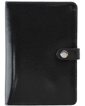 Trafalgar Zaiden Italian Cortina Leather Snap Closure Passport Wallet - Black