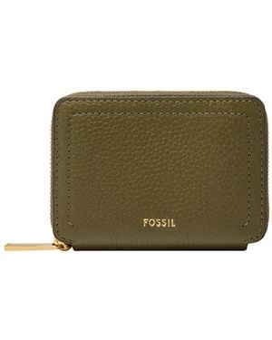 Fossil Logan Rfid Zip Around Card Case - Green