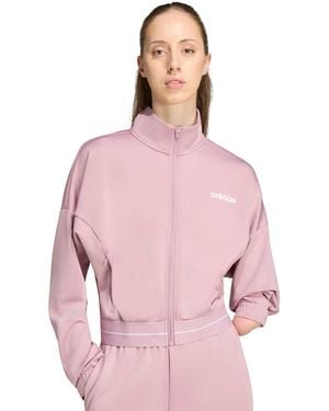 adidas Hyperglam Track Cropped Training Track Top - Pink
