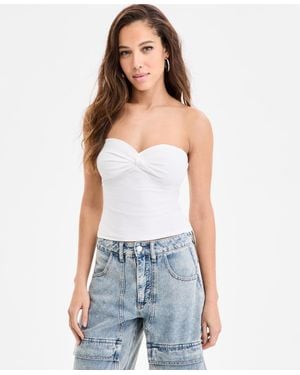 BarIII Sweetheart-neck Tube Top - White