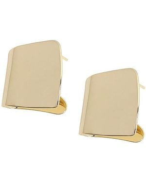 SOH Folded Square Stud Earrings - Natural
