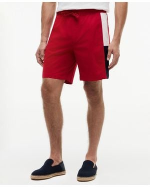 Tommy Hilfiger Dover Poplin Logo Shorts - Red