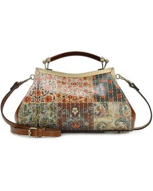 Patricia Nash Kelmscott Small Frame Satchel Handbag - Brown