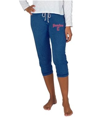 Concepts Sport Cleveland Guardians Quest Knit Capri Pants - Blue