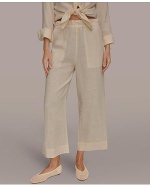 Donna Karan Weekend High Rise Relaxed Pants - Natural
