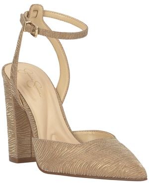 Jessica Simpson Nazela Two-piece Pointed-toe Pumps - Natural