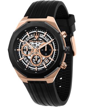 Maserati Chronograph Silicone Watch - Black