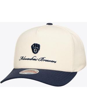 Mitchell & Ness Milwaukee Brewers Flawless Stretch-snapback Baseball Cap - White