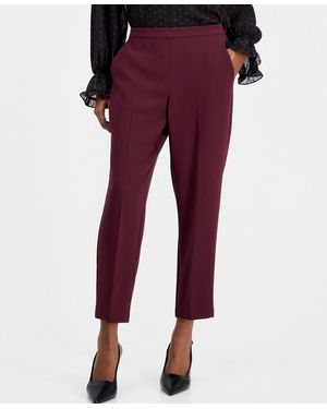 Kobi Halperin Aubree High-waisted Crepe Ankle Pants - Red