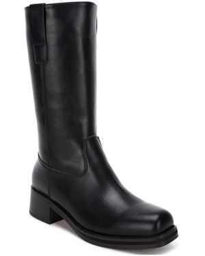 LONDON RAG Basala Paneling Detail Boots - Black