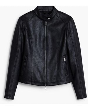 Desigual Combined Faux Leather Jacket, Polyester - Blue