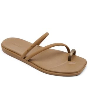 Crocs™ Miami Metallic Toe Loop Sandals From Finish Line - Brown