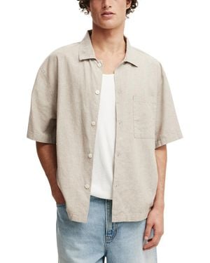 Cotton On Eli Short Sleeve Shirt - Natural