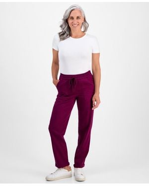 Style & Co. Petite Drawstring-waist Tapered Utility Pants