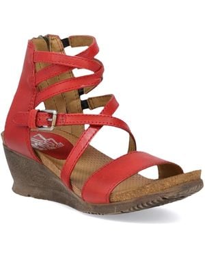Miz Mooz Wedge Sandal - Red