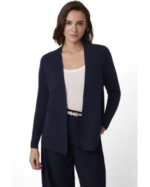 Celtic & Co. Longline Ribbed Cardigan - Blue