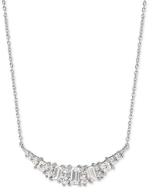 Arabella Cubic Zirconia Heart 18" Statement Necklace - White