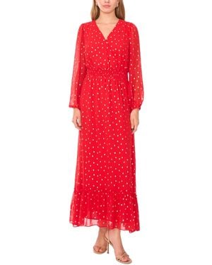 SAM & JESS Printed Maxi Dress - Red