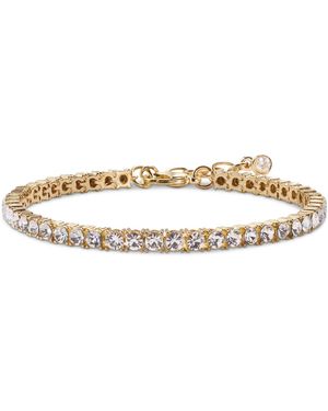 On 34th Silver-tone Flex Tennis Bracelet - White