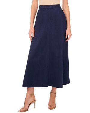 Vince Camuto Faux-suede A-line Maxi Skirt - Blue