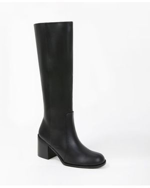 BERNESS Babette Knee High Block Heel Riding Boots - Black
