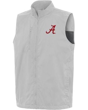 Antigua Alabama Crimson Tide Brisk Full-zip Vest - Gray