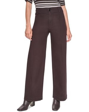 DKNY Dkny Petite High-waisted Wide-leg Jeans - Brown