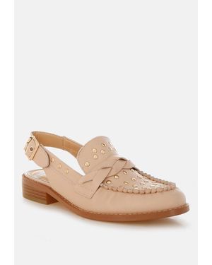 Rag & Co Remykin Braided Penny Strap Loafers - Natural