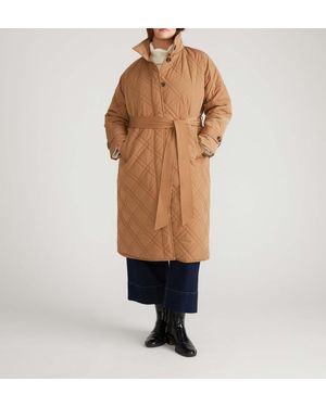 UNIVERSAL STANDARD Plus Size Nehra Quilted Coat - Natural