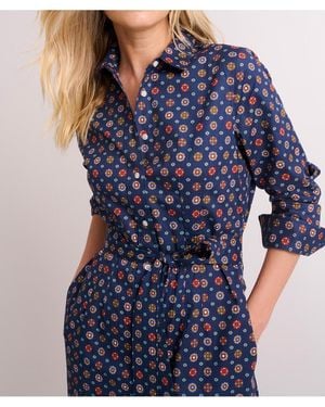 UNTUCKit Printed Sydney Dress - Blue