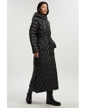 Karen Millen Petite Lightweight Packable Maxi Coat - White