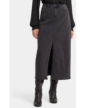 NYDJ High Rise Long Skirt - Black